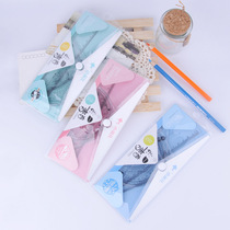 Four sets of cover ruler triangular ruler Ruler Bagable drawing elementary school students Prizes Study Gift Suit