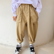 Boys pants trousers spring and autumn casual pants childrens clothing 2021 new style handsome and fashionable big boy