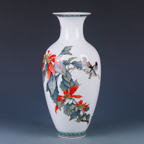 Chinese arts and crafts master Deng Wenke student provincial arts and crafts artist Zhang Shan hand-painted vase ornaments YXB098
