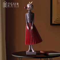 Modern light luxury blowing bubble girl model ornaments girl heart room desktop decorations wedding gifts to send newcomers