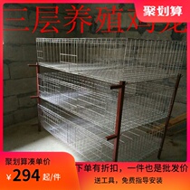 Three-layer vertical bold breeding broiler cage Automatic chicken raising equipment Breeding cage broiler cage Soil chicken cage