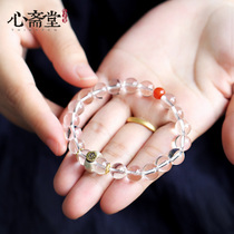 Heart Zhaitang (the beginning of this year) 7A natural white crystal bracelet the birth of the year the life of the Buddha beads jewelry female