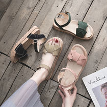 Womens sandals summer anti-sweaty shoes womens new summer sandals simple light Joker fat feet widening learning