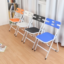 Plastic folding backrest stool Foldable conference office chair Training chair Student chair Plastic folding stool Dining chair