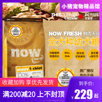 Canada imported Now Puppy Duck Turkey Salmon Dog Food 6 pounds 25 pounds Low-sensitive easy-to-digest whole dog food