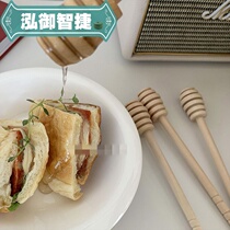 Simple ins Solid wood honey stick mixing stick seasoning practical long handle mixing stick