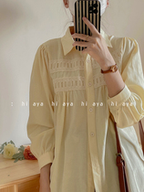 Spring Autumn Season Chic Lantern Cuff Day System Loose 70% Sleeveless Doll Shirt Woman Academy Wind Small Loose Jacket