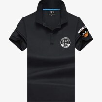 Summer quick-drying black lapel special service short sleeve T-shirt duty half-sleeve security work clothes security collar shirt