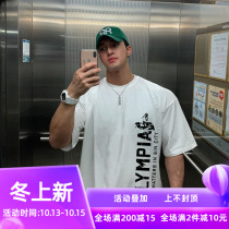 Muscle faith fitness short sleeve male Brothers training ins youth basketball sports leisure plus size loose half sleeve t-shirt