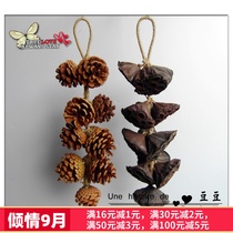 Lotus hanging string pine cone hanging string home accessories Photo Studio online shop coffee house shooting props retro home accessories