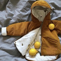 Sema warmed spot konges slojd baby children Two sides wearing even cap cotton jacket Coat Broken Flowers 88