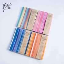 Japan little frescoed library MD book leather time management schedule art book leather handmade striped book leather bookcoat A6