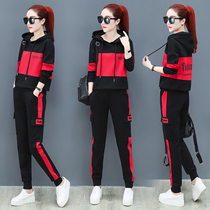 Tide brand CVY sweater suit womens 2021 spring new fashion foreign spring and autumn clothes casual sports two-piece set