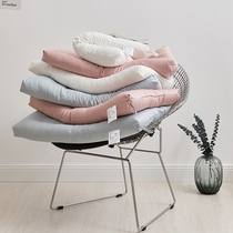 High and low feather velvet pillow thin pillow soft simple single home headrest bed to help sleep short student dormitory