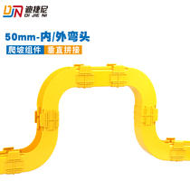 Dietini optical fiber channel internal elbow external elbow tail fiber groove climbing slope elbow upper and lower slope components bridge bending accessory