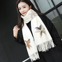  Korean version of the cashmere scarf womens winter wild cute girl shawl dual-use spring and autumn thin section outside the tide ins bib