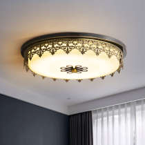 Famous master bedroom lamp American full copper ceiling lamp modern simple led ceiling lamp creative round room lamp