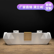 Painted shaped shaped front desk reception reception desk bar cashier office front desk front desk front desk