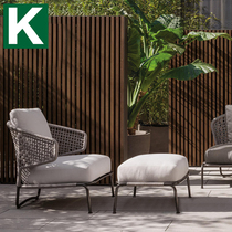  Outdoor sofa Rattan woven soft decoration creative furniture Rattan sofa single Nordic modern villa garden three-person sofa chair