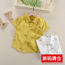 2021 summer new childrens clothing children cartoon print short sleeve shirt boys and girls baby children half sleeve shirt