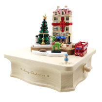Taiwan jeancard music box Music box Childrens Day gift New forest live solid wood fun rotating children