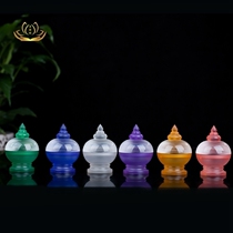 Direct selling pagoda with mannitol pills saffron scriptures Thai style acrylic crystal imitation glass C- shaped stupa