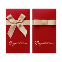 Net Red new bow red card simple modern art personality creative red envelope profit is sealed hard gilding ins