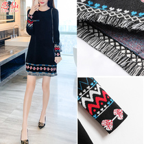 Inner Lap Thickened Knit Dress Skirt Woman Autumn Winter College Wind Small Subretro Fur Coat Short Dresses Dresses Winter Clothing