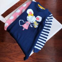 Mouse embroidered sweater skirt spring and autumn girl knitted skirt-10 20