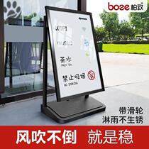 Windproof sign outdoor poster stand Door water sign stand Publicity display stand Vertical landing recruitment display stand