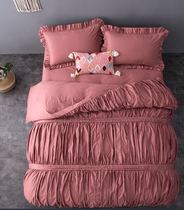 Hot sale Other European-style extravaganza Poly Pleats Pure Cotton Alternative Huexpensive Bed Accessories Three Sets