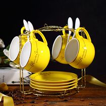 New style coffee cup set Household simple ceramic cup English afternoon tea cup Tea set Tea set 6