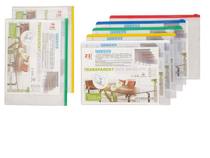 File bag transparent A4 zipped bag exam paper bag student pen bag kit Zhende F56-14C