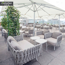 Nordic in casual chair balcony outdoor imitation sofa combination single furniture