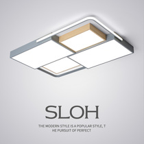 Nordic living room lamp simple modern rectangular ceiling lamp creative geometric apartment small flat panel LED lamp