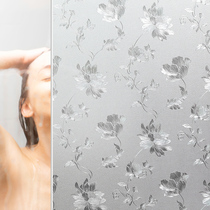 3 m Glue Free 3d Solid Hibiscus Windows Glass Stickers Light Transmission Opaque Washroom Anti-Walk Light Window Paper