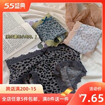 Underwear Womens French style BAO WEN Sexy pure cotton crotch butterfly knot lace Japanese big code teenage girl comfortable and breathable bag glutes