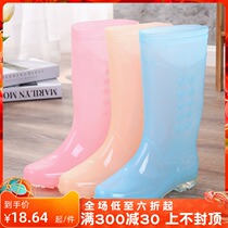 Water Shoes Women Summer Light Nice Nice Rain Shoes Long Cylinder Rain Boots Mid-Round Waterproof Work Non-slip Light Fashion High