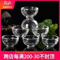 Tibetan Supplies 6cm White Crystal Supply Cup Water Bowl Seven Supply Eight Supply Glass Holy Mug 7pcs