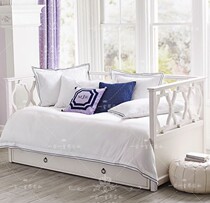 American solid wood storage sofa bed pastoral princess bed French small apartment living room with drawer leisure three person sofa