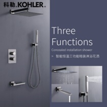 Gun Grey Thermostatic Concealed shower Shower Shower with wall Toilet Concealed Canopy Shower Tap Suit