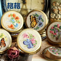 DMC cross stitch kit personality DIY gift simple retro butterfly love flower and bird makeup mirror five optional
