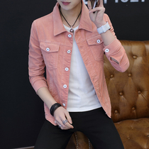 (Beijing selected good goods)2019 new personality trend jacket Korean casual handsome slim solid color jacket jacket