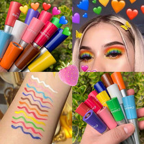 Color eyeliner pen COS matte white yellow orange purple blue green stage makeup waterproof