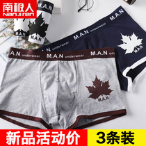 South Pole Mens Pants Pure Cotton Printed Four-corner Pants Guys Comfort 3 Dress Mid Waist Pants Head Flat Corner Pants HT