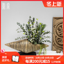 Thailand imported Southeast Asia Bamboo Crafts Homestay Hotel Club Model House Decoration Flower Arrange Decoration Art