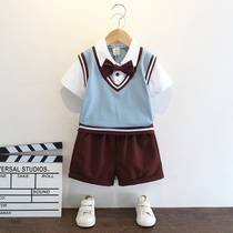 Kindergarten Landscaped Summer Clothing Short Sleeve School Uniforms Ingléen Feng Children 61 Summer Short Sleeve Performance in a choral suit