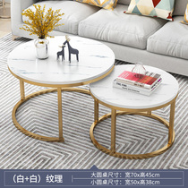 ins Bedroom Living room Nordic modern round creative small coffee table Irregular sofa corner table Small round table Light luxury