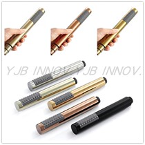 Home Rose Gold Zircons Gold Titanium Gold Total Copper Round Booster Handheld Shower Nozzle Shower Head Cylindrical Pure Copper