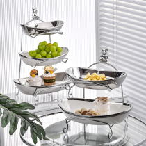 Light luxury fruit plate decoration dessert multi-layer fruit plate beauty salon living room coffee table front desk creative candy plate